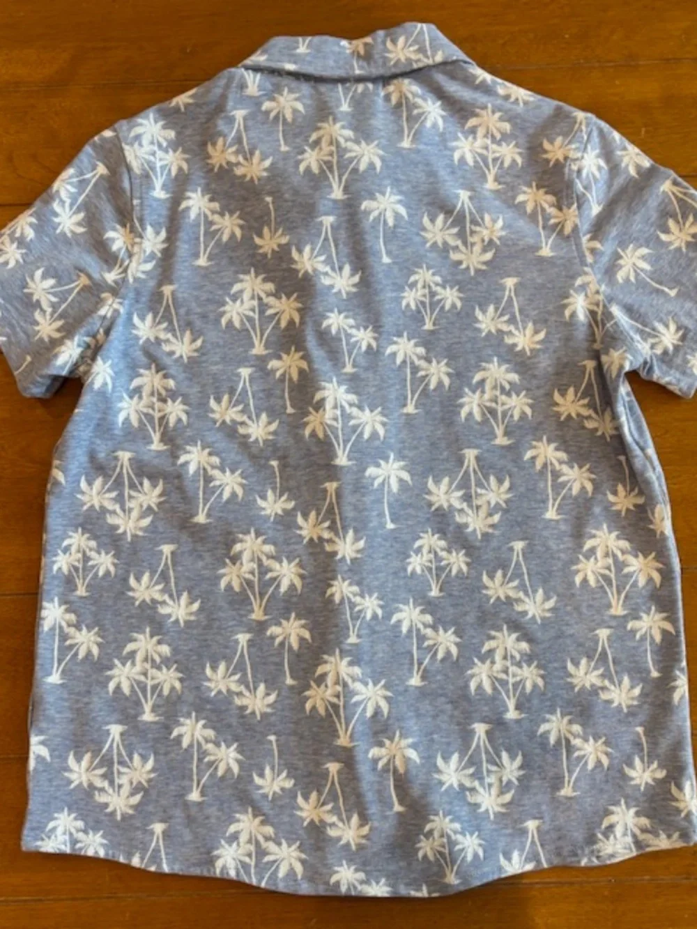 Andy & Evan Boys Light Blue Short Sleeve Button Down Polo w/ Palm Springs Sz 8